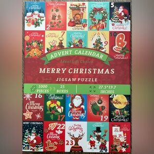 Merry Christmas Advent Calendar 1000 piece puzzle